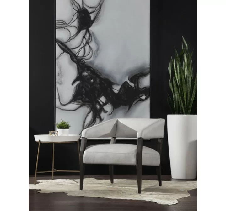 Sunpan Smoke Screen - 72" x 48" - Black Floater Frame