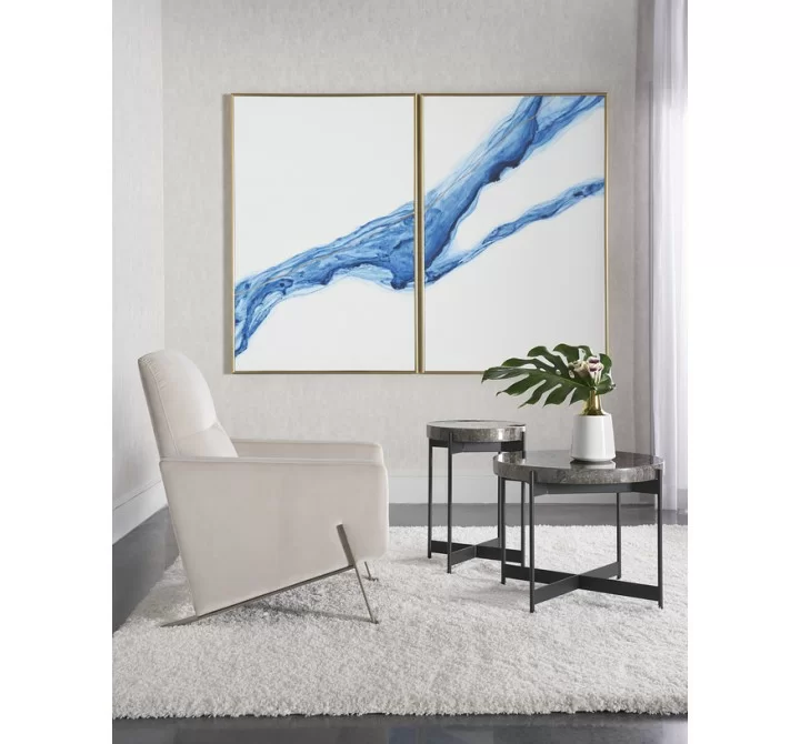 Sunpan Fluidity (set of 2) - 40" x 60" - Gold Floater Frame - Lifestyle