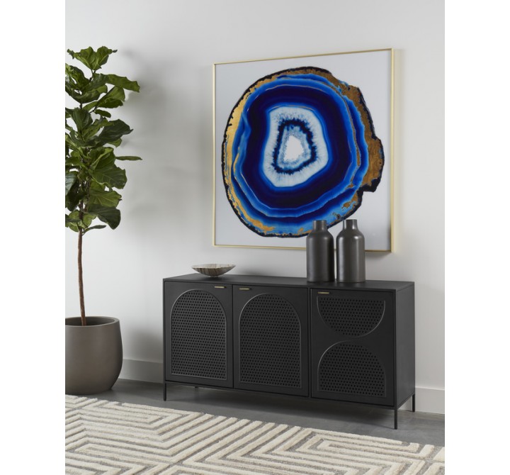 Sunpan Blue Agate - 48" x 48" - Gold Frame - Lifestyle