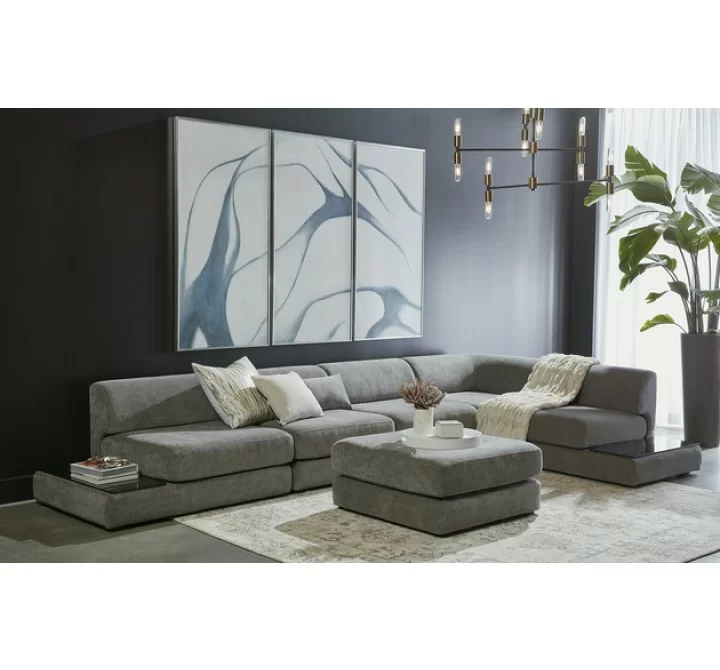 Sunpan Meditation (set of 3) - 30" x 60" - Silver Floater Frame - Lifestyle