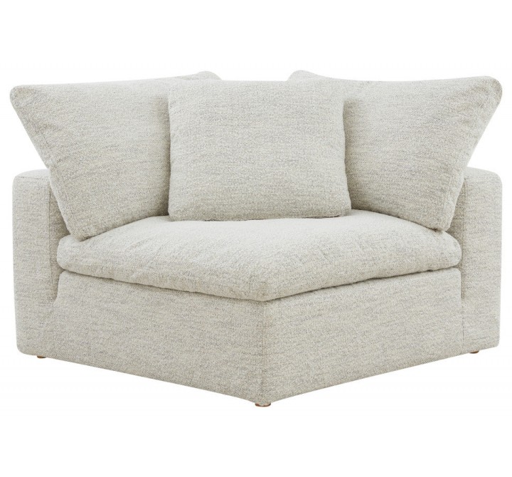 Moe's Home Collection Clay Corner Chair NeverFear Fabric Coastside Stand - Front
