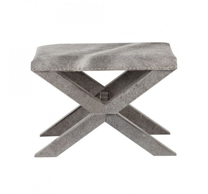 Sunpan Theodora Stool Grey - Front Angle