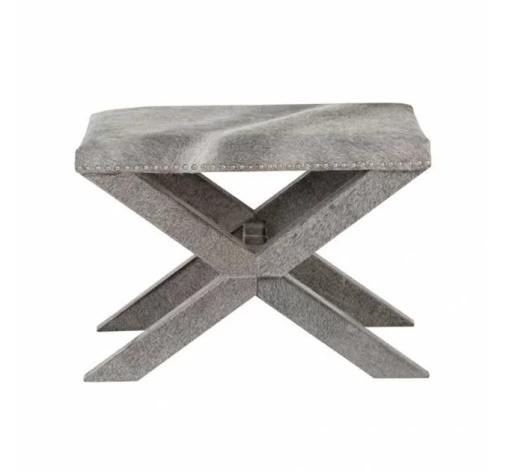 Sunpan Theodora Stool Grey - Front Angle