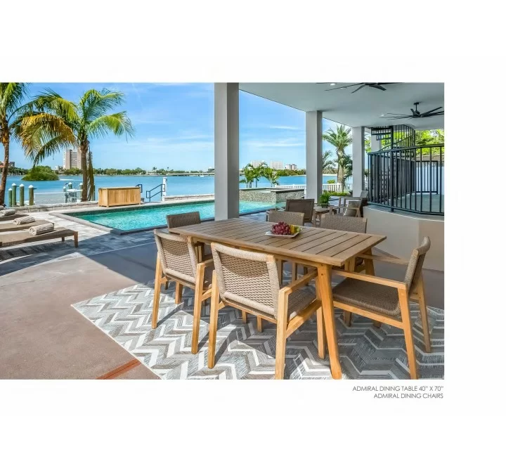 Royal Teak Admiral Dining Table 40x70- Lifestyle