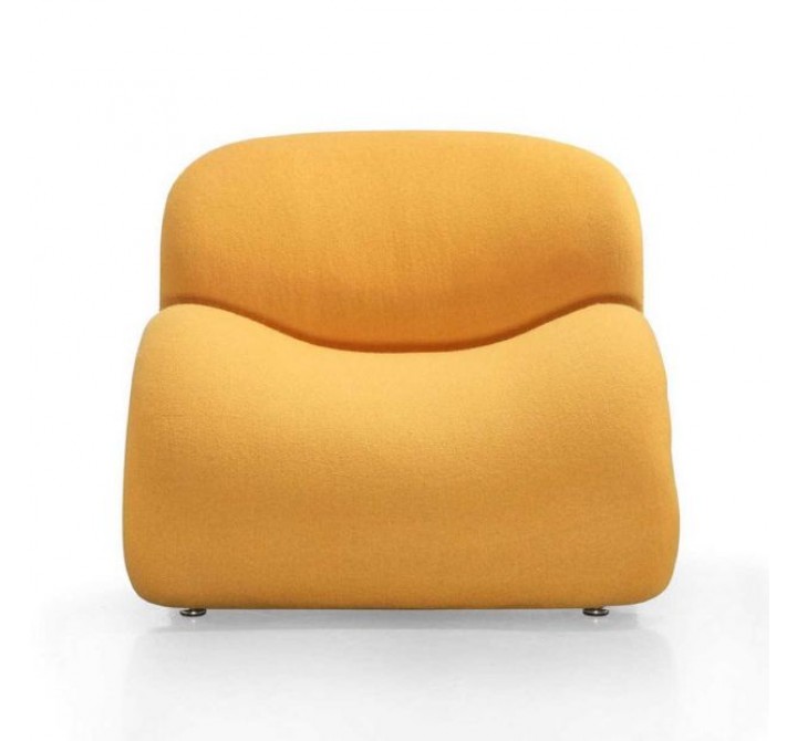 Manhattan Comfort Rosebud Multi Colored Accent Chair -Set of 3 in Yellow Front