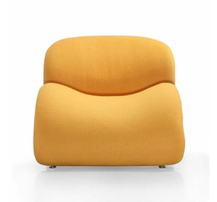 Manhattan Comfort Rosebud Multi Colored Accent Chair -Set of 3 in Yellow Front