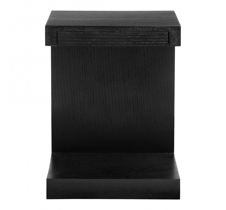 Moe's Home Collection Zio Side Table in Black Oak - Front Angle
