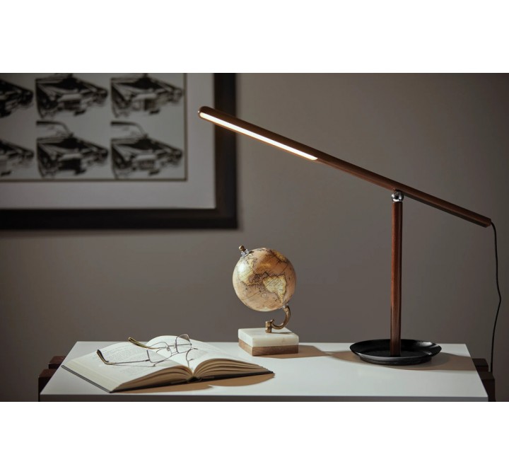 Adesso ADS360 Gravity LED Desk Lamp Walnut