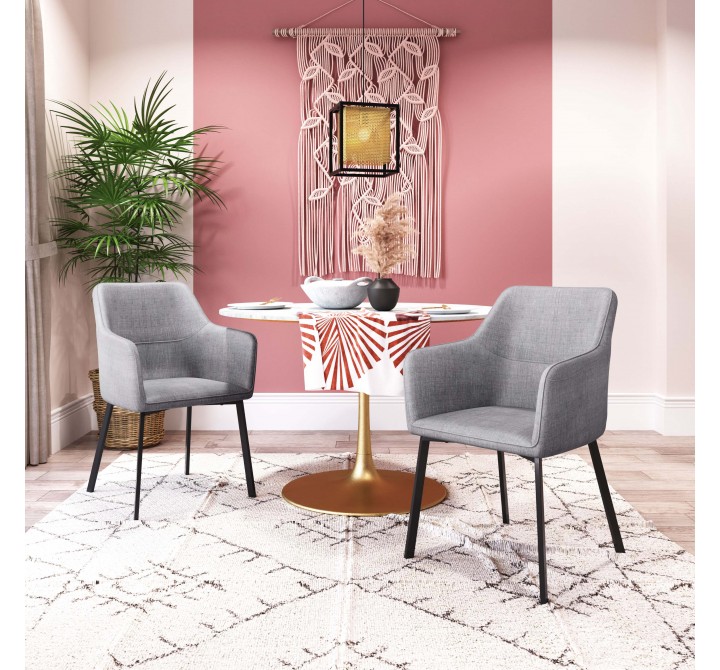 Zuo Modern Adage Dining Chair in Gray - Lifestyle