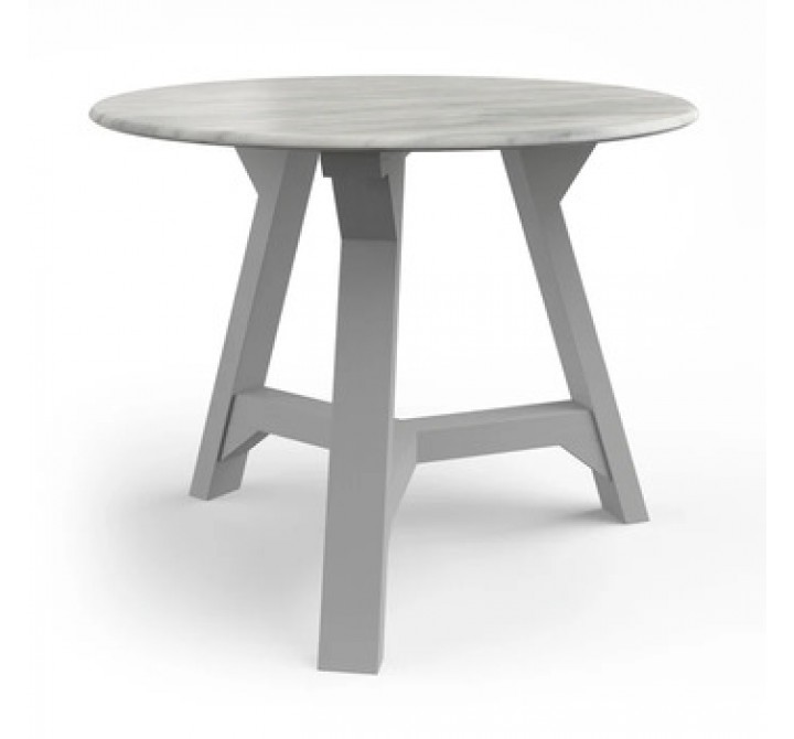 Aeon Aubrey Faux Marble Side Table Gray