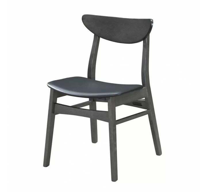 Aeon Capri Dining Chair Grey / Black Leatherette- Set of 4