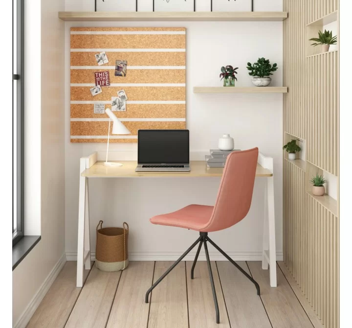 Aeon Arco Velvet Visitor Chair Blush