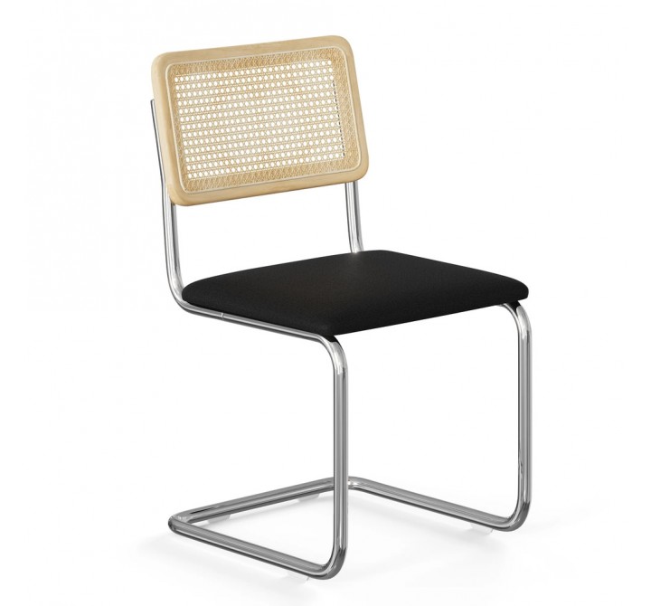 Aeon Hayward Cane Back Fabric Side Chair - Set Of 2 Black