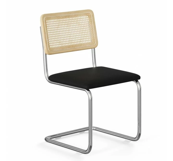 Aeon Hayward Cane Back Fabric Side Chair - Set Of 2 Black