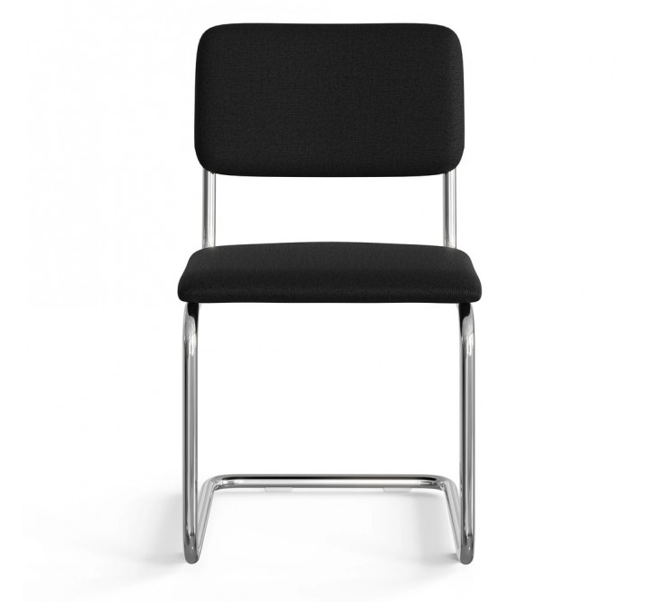 Aeon Hayward Fabric Side Chair Chrome Frame / Black Linen - Set Of 2