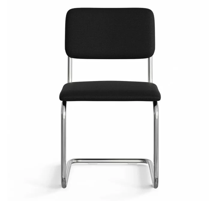 Aeon Hayward Fabric Side Chair Chrome Frame / Black Linen - Set Of 2