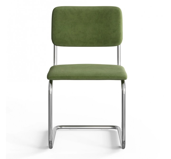 Aeon Hayward Velvet Side Chair Chrome Frame / Forest Velvet - Set Of 2 