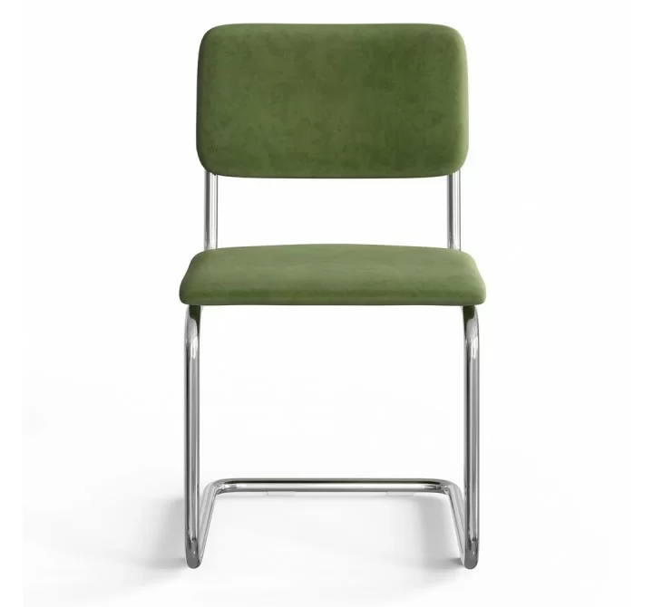 Aeon Hayward Velvet Side Chair Chrome Frame / Forest Velvet - Set Of 2 