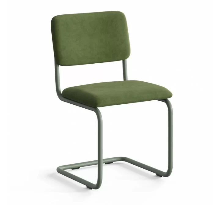 Aeon Latham Velvet Side Chair Forest Velvet / Forest Metal Frame- Set of 2