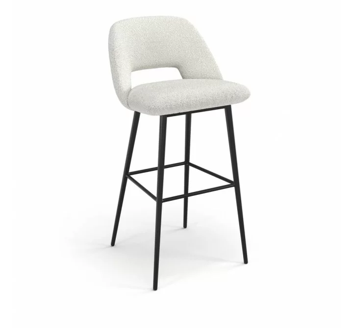 Aeon Reed Boucle Bar Stool White Boucle- Set of 2
