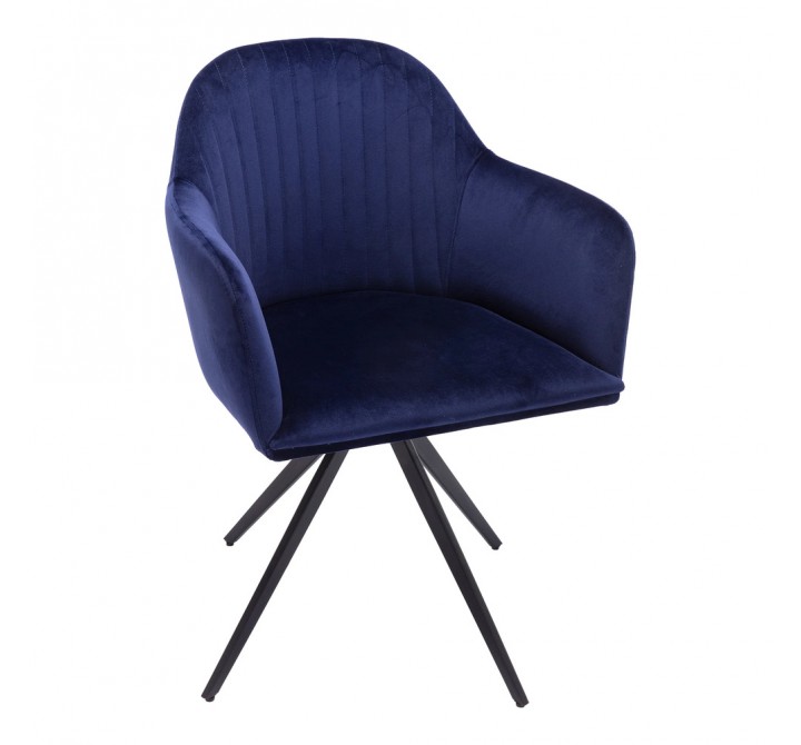 Aeon Rowe Chair Sapphire Velvet / Black Matte Frame