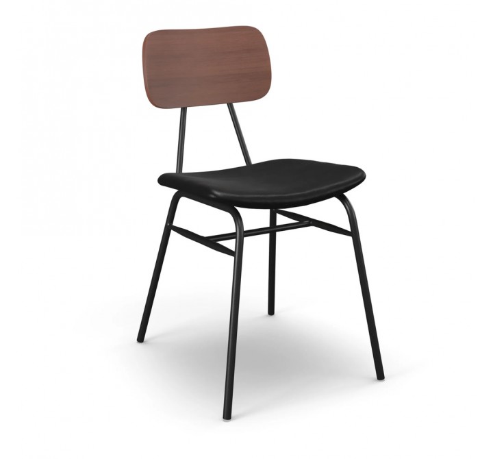 Aeon Sabine Walnut Dining Chair Black- Set of 2 