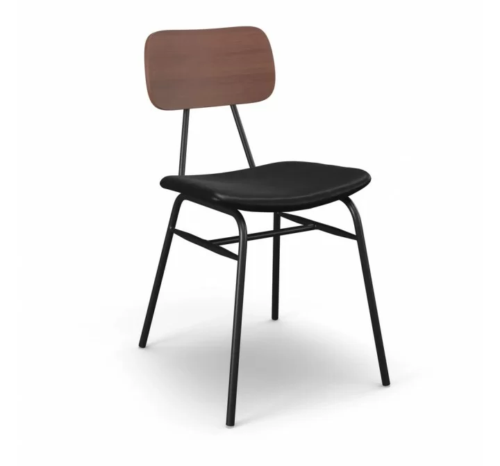 Aeon Sabine Walnut Dining Chair Black- Set of 2 