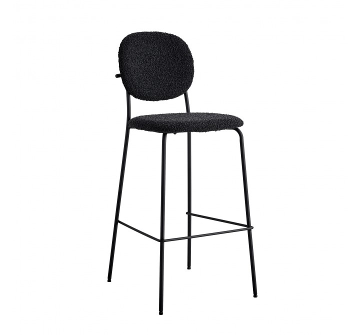 Aeon Carley Boucle Counter Stool - Set of 2  Black
