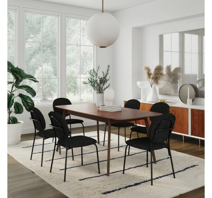 Aeon Carley Boucle Side Chair - Set of 2 Black