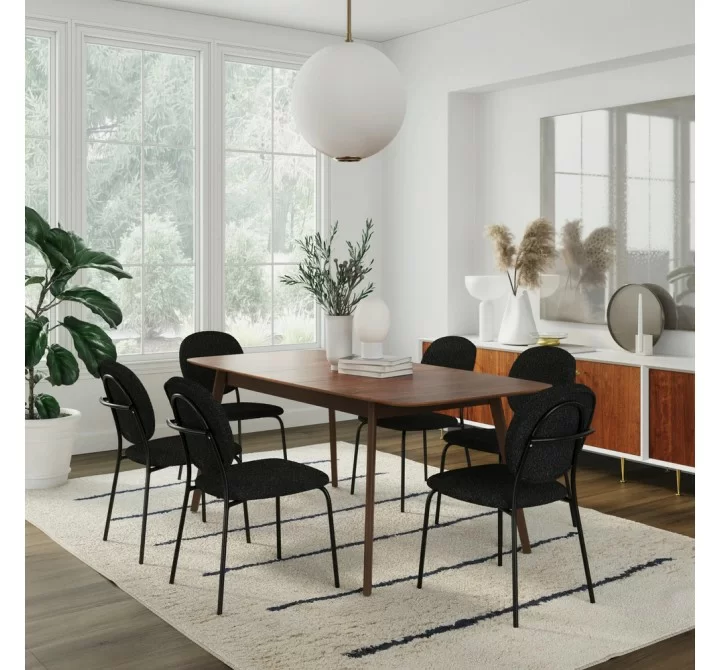 Aeon Carley Boucle Side Chair - Set of 2 Black