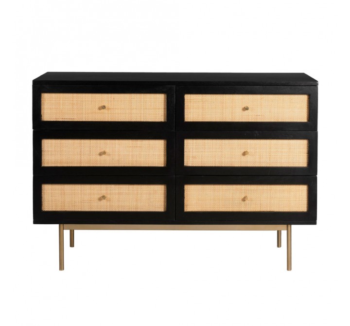 Aeon Curtis 6 Drawer Dresser Black