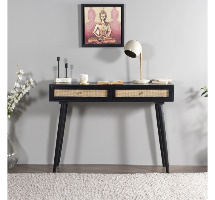 Aeon Gavin Two Drawer Desk Black