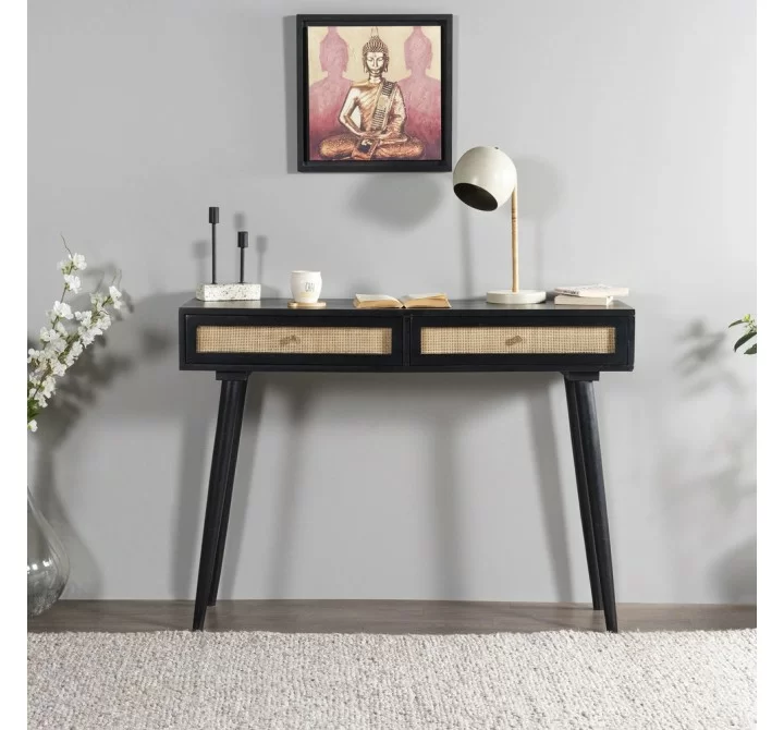 Aeon Gavin Two Drawer Desk Black