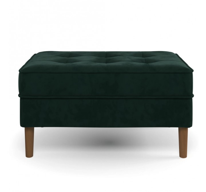 Aeon Bloomfield Velvet Rectangular Ottoman Emerald 