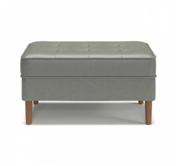 Aeon Bloomfield Vegan Leather Rectangular Ottoman Slate