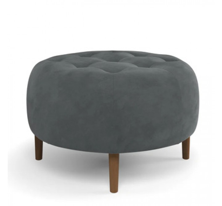 Aeon Bloomfield Round Velvet Ottoman
