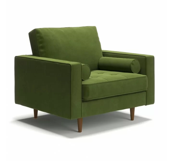 Aeon Bloomfield Performance Velvet Arm Chair Forest