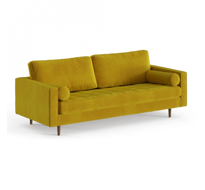 Aeon Bloomfield Performance Velvet Sofa Gold