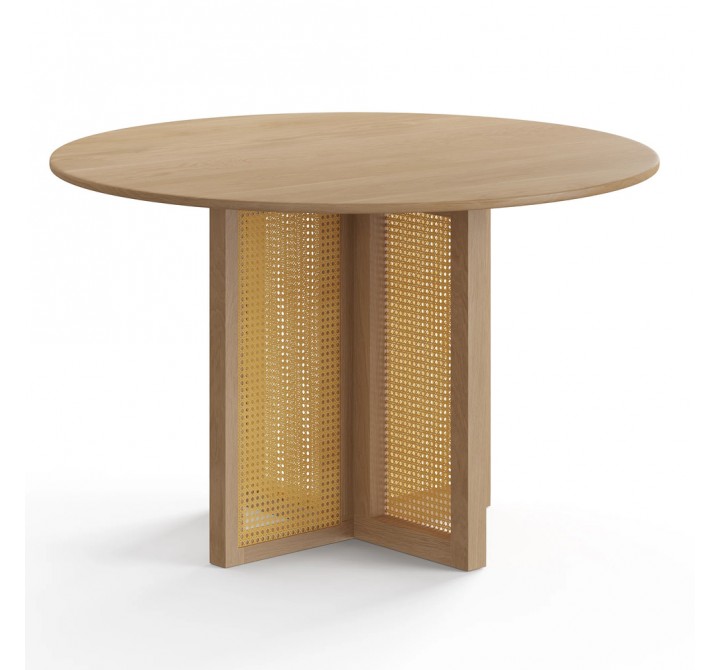 Aeon Havenwood Round Dining Table with Cane Base Natural 