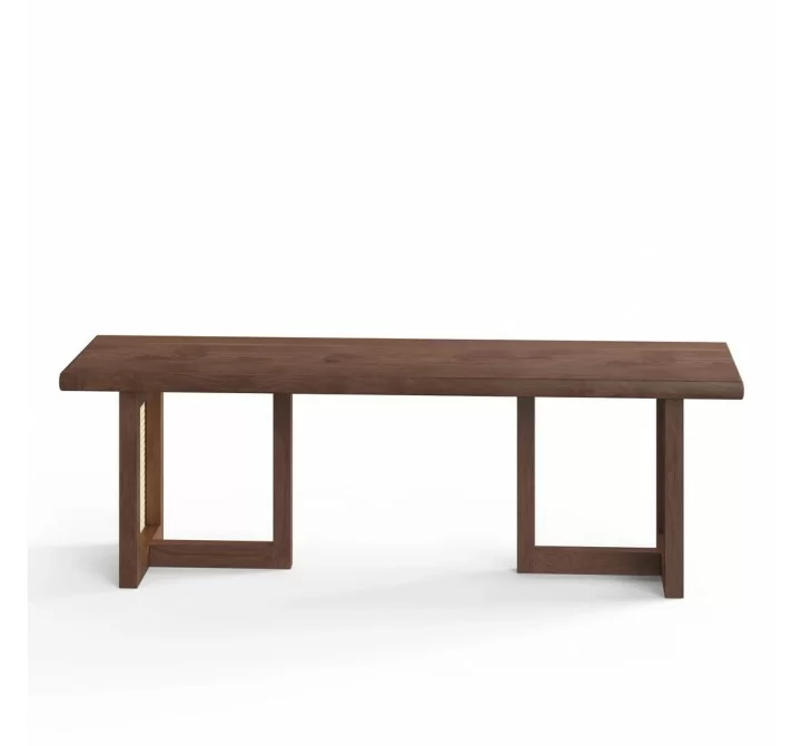 Aeon Havenwood Rectangular Cane Dining Bench Front