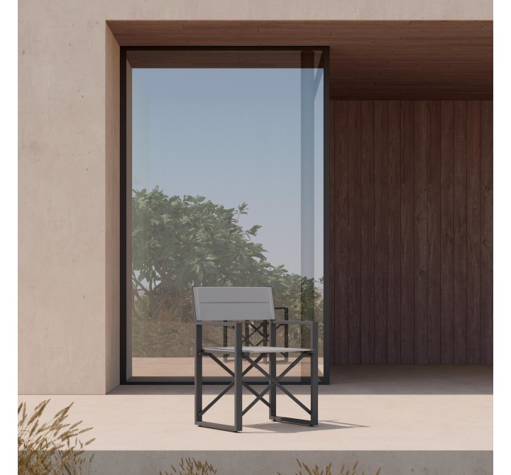 Azzurro Living Amalfi Director's Chair in Charcoal - Lifestyle