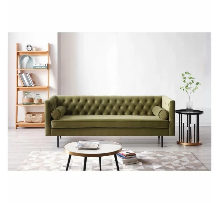 Aeon Barnaby Velvet Sofa Willow Green