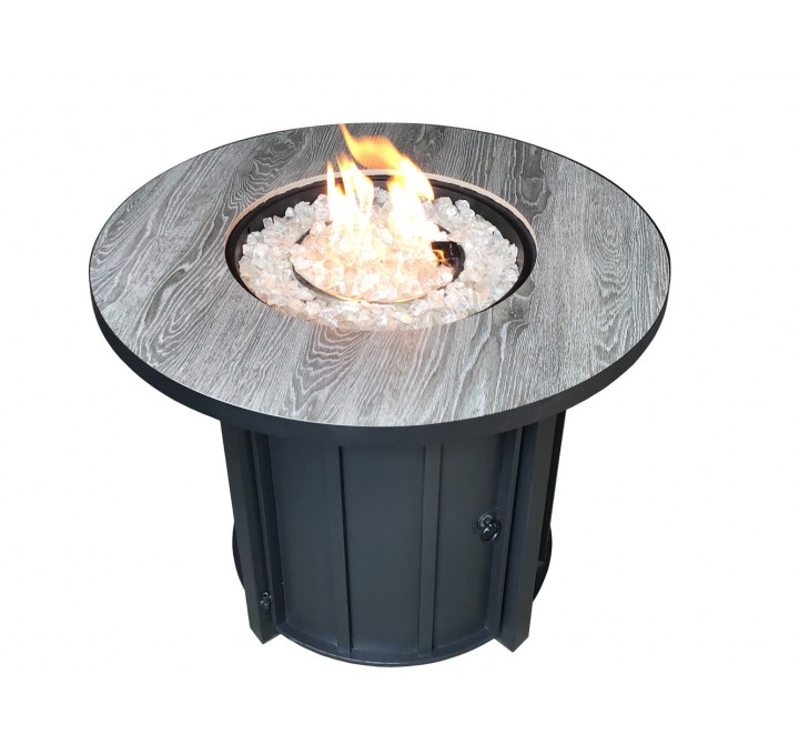 AZ Patio Heaters Faux Wood Tile Top Fire Pit - Lifestyle