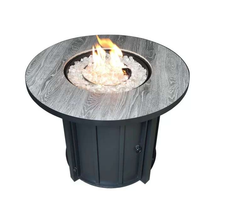 AZ Patio Heaters Faux Wood Tile Top Fire Pit - Lifestyle