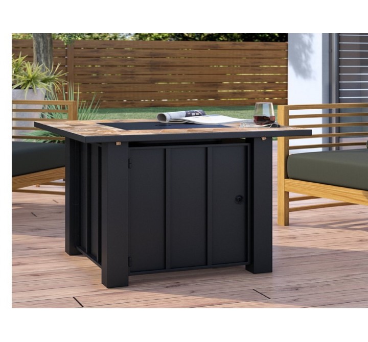 AZ Patio Heaters Square Tile Top Firepit - Lifestyle