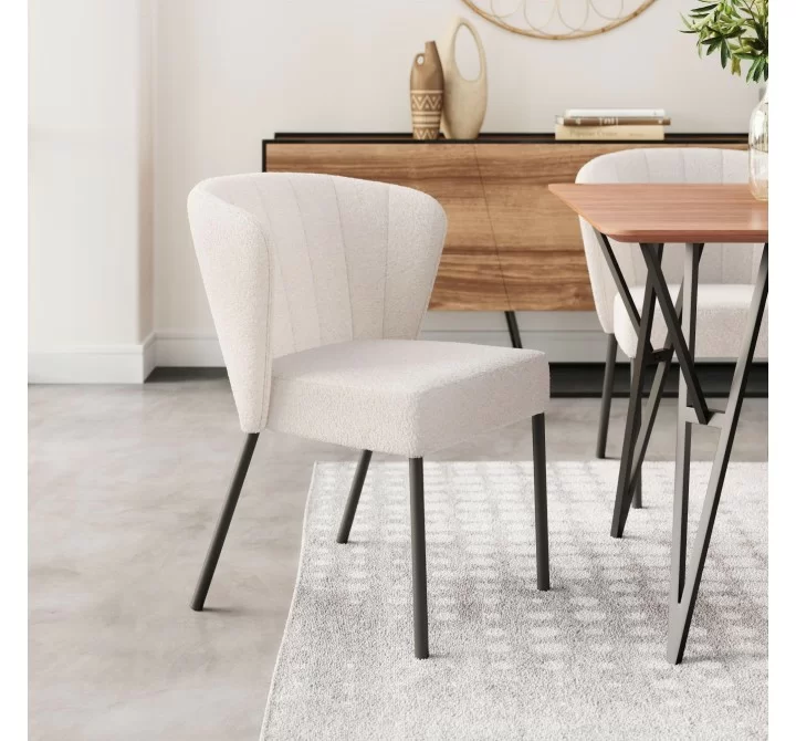 Aimee Dining Chair in Cream- Lifestyle 1