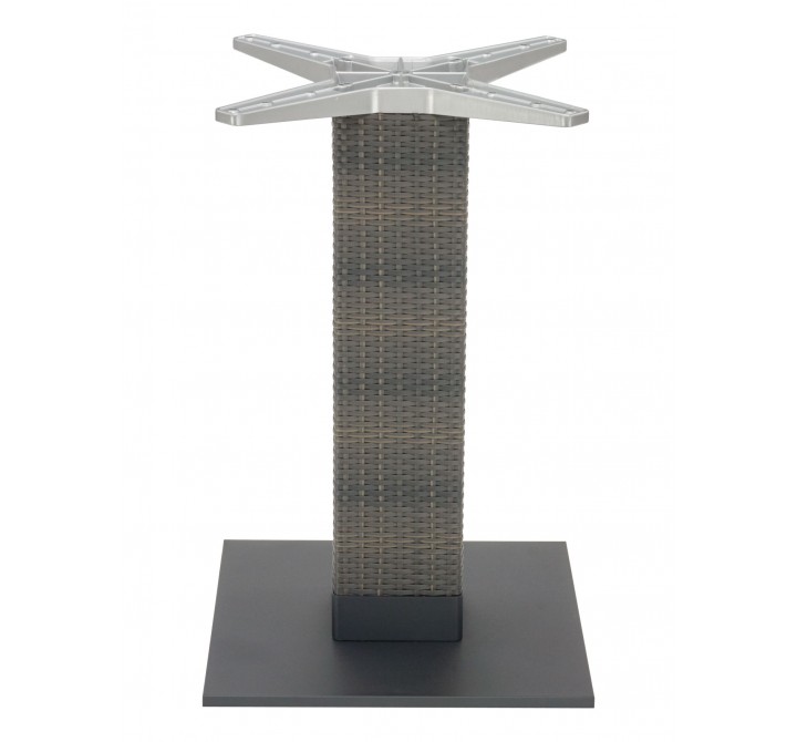 Aluminum PE Wicker Post Table Stand - AL-2500 18X18X6 WIC - Black