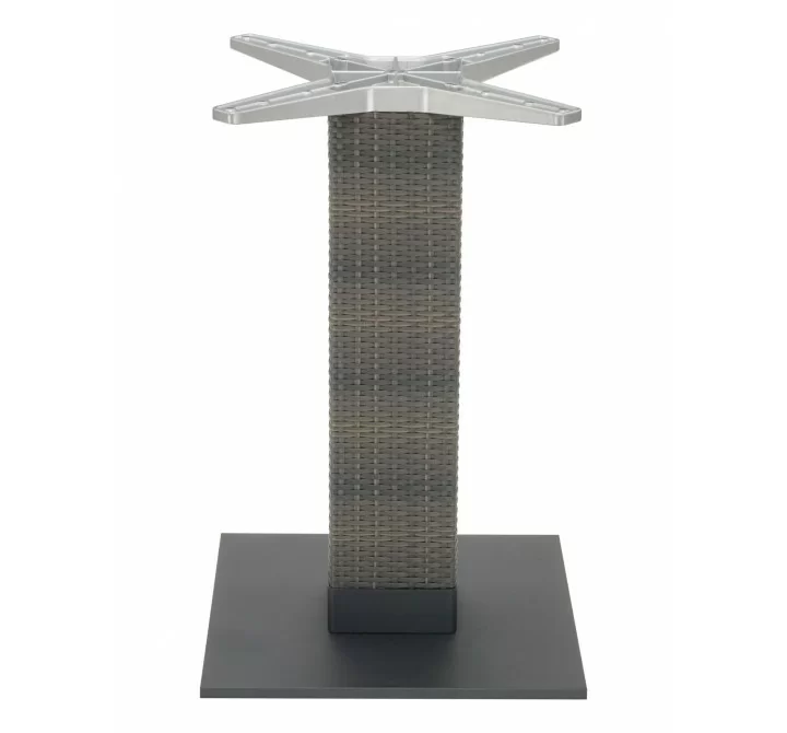 Aluminum PE Wicker Post Table Stand - AL-2500 18X18X6 WIC - Black