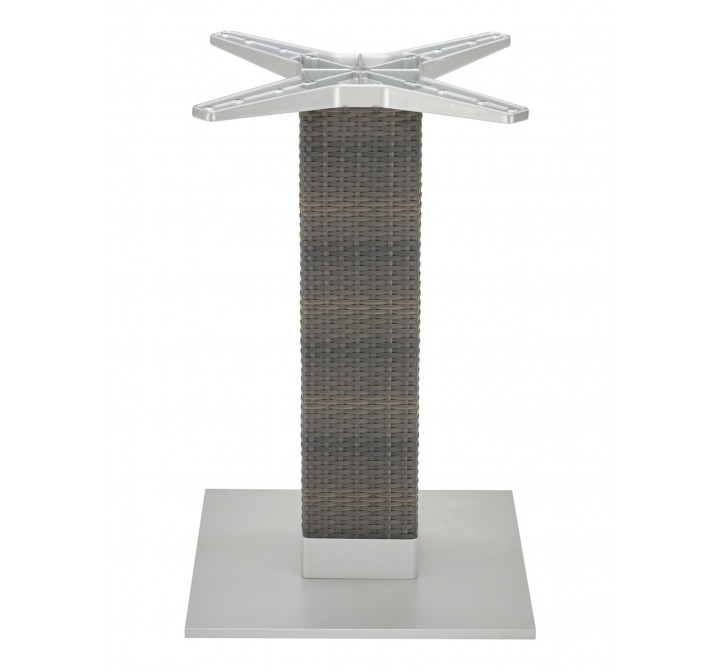 Aluminum PE Wicker Post Table Stand - AL-2500 18×6 WIC - Silver