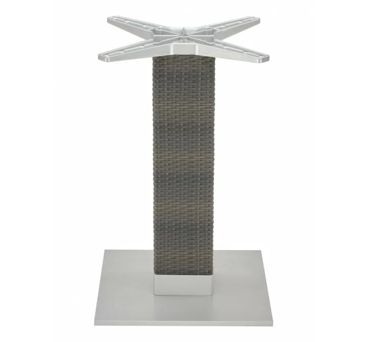 Aluminum PE Wicker Post Table Stand - AL-2500 18×6 WIC - Silver